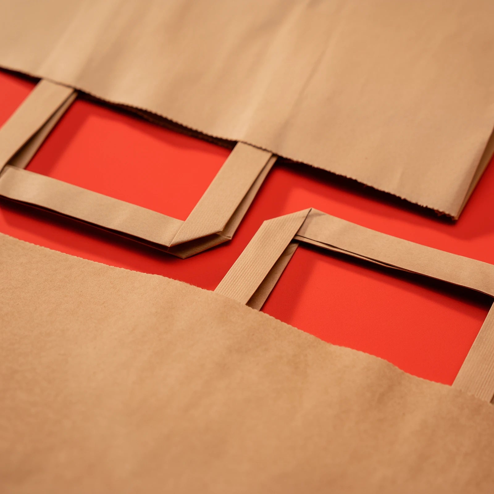 Wholesale Flat Handle Paper Bag - Kraft