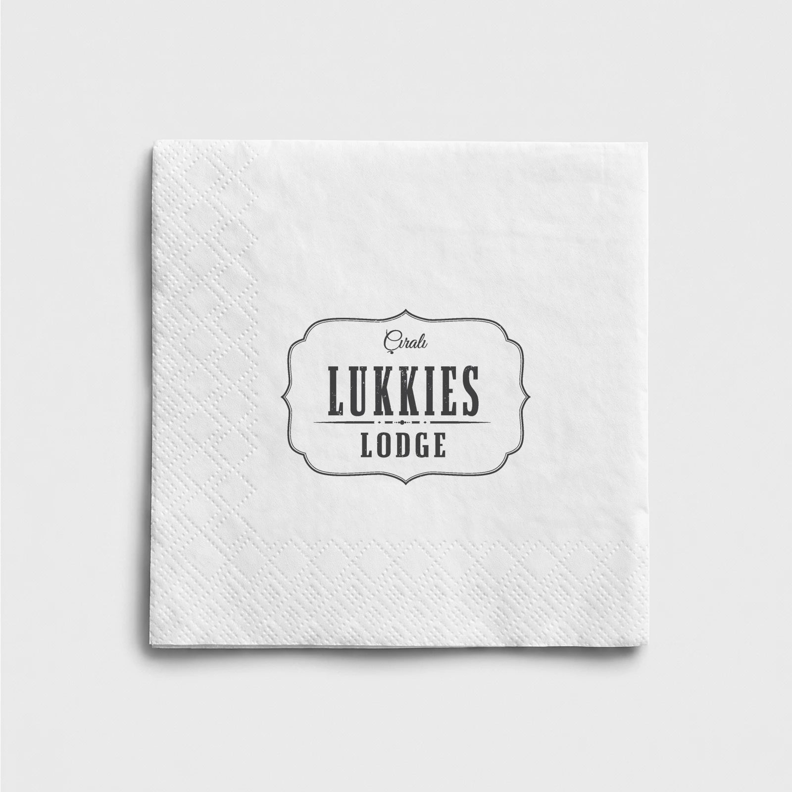 33 x 33 cm Napkin - 2 Layer - White