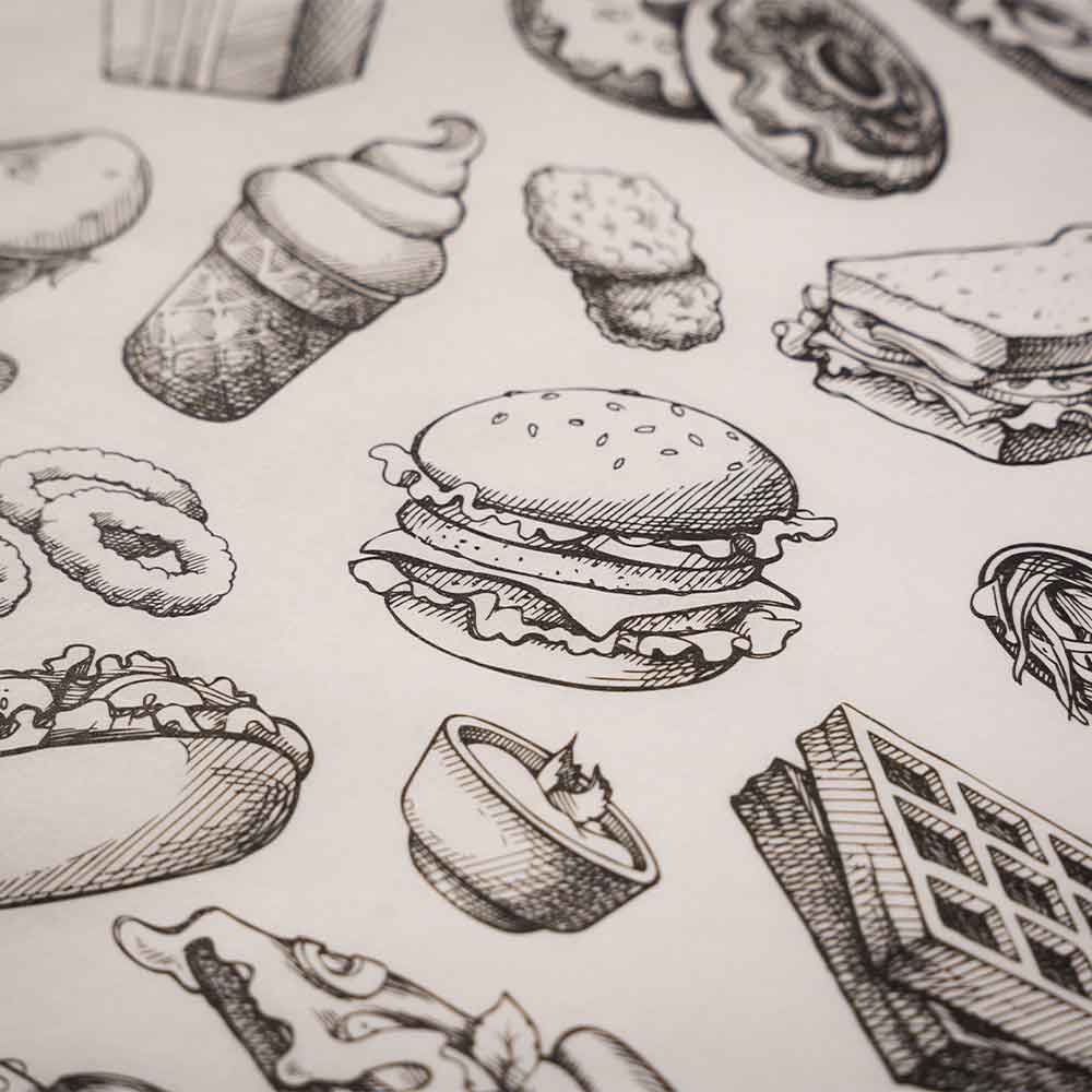 Preprinted - Patterned Greaseproof Paper