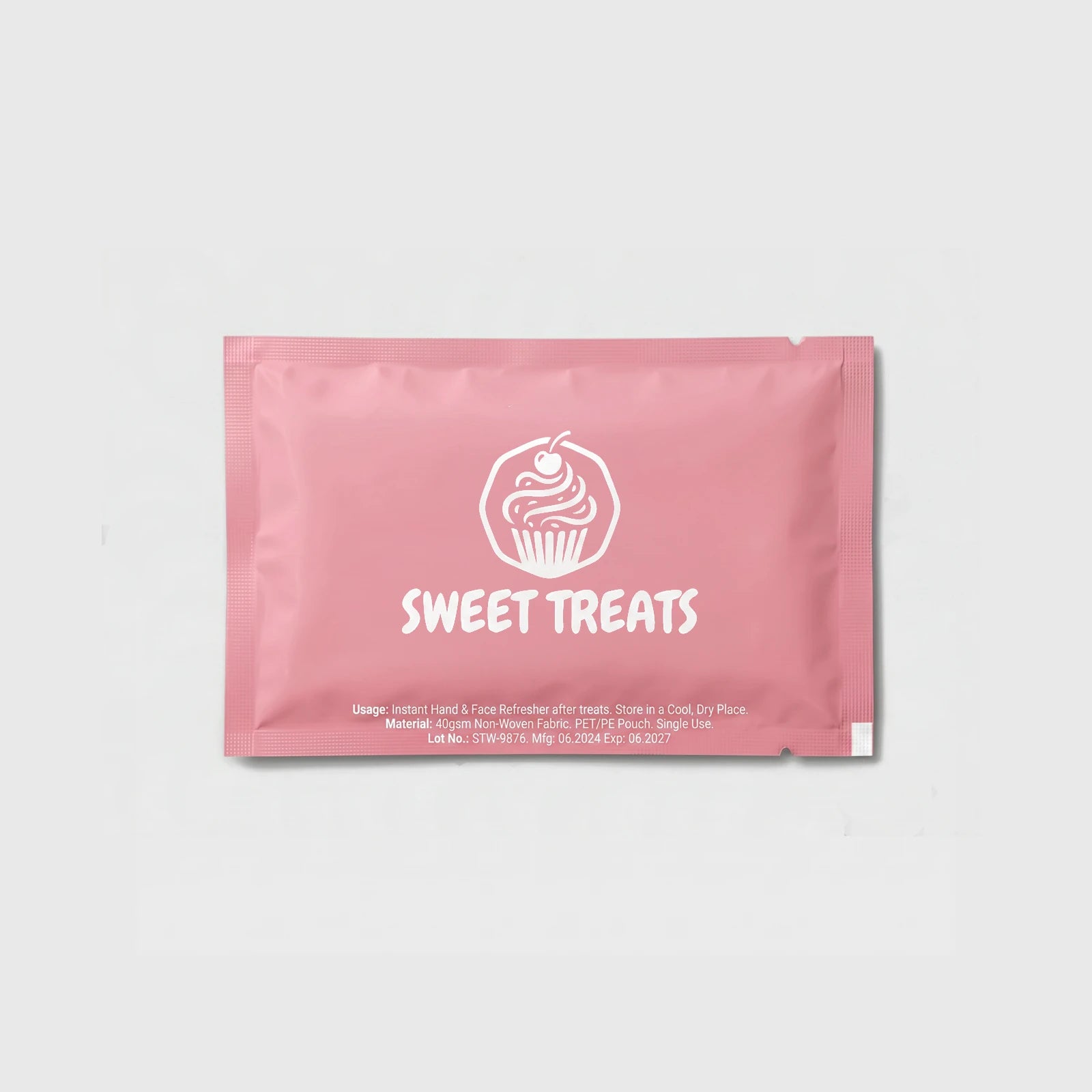 Custom Printed Wet Wipes - 140 x 93 mm - Triplex
