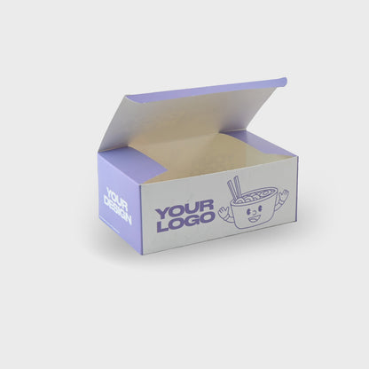 Custom Printed Food Boxes - Lock Bottom - Foldable - White