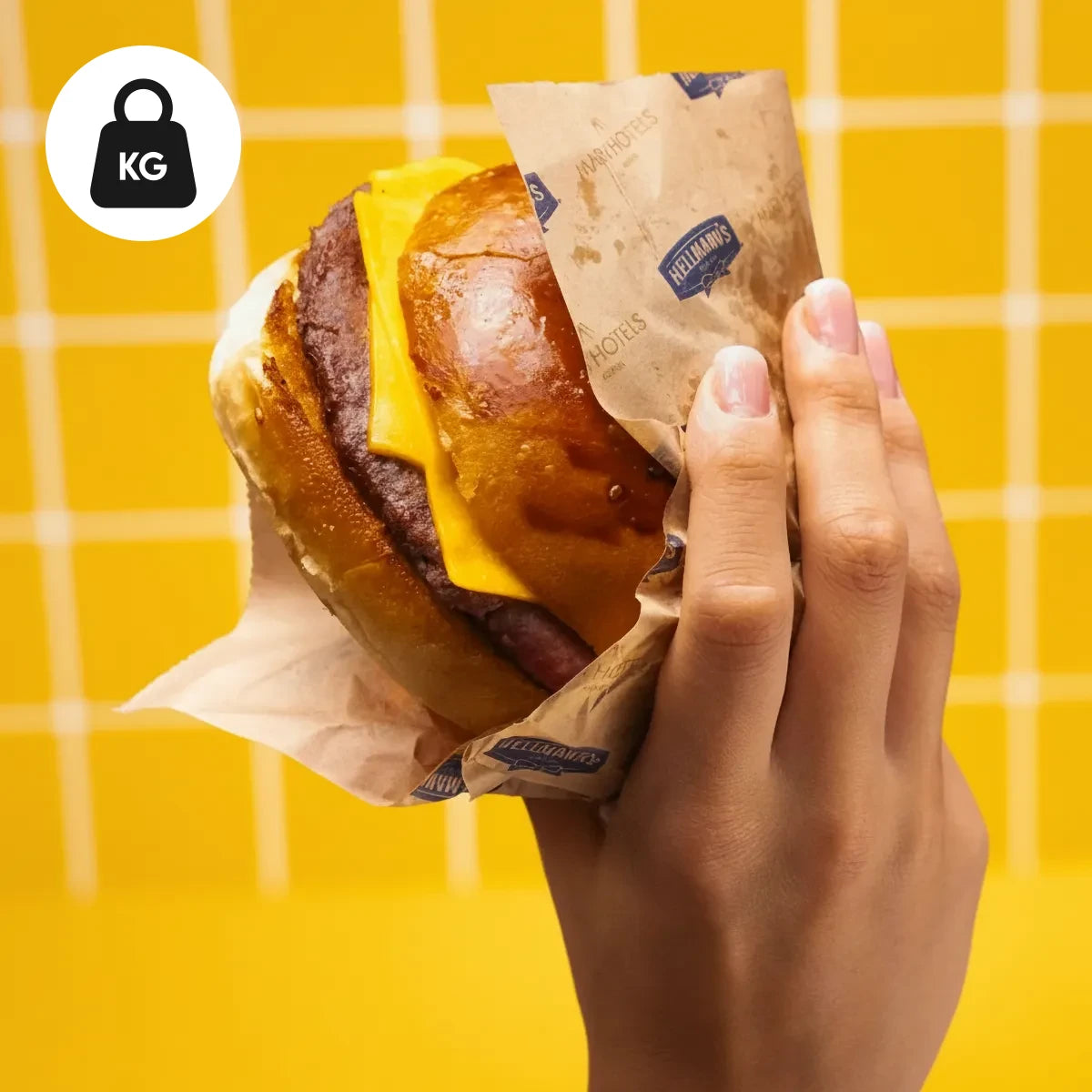 Wholesale Printed Burger Bag by Kg - Kraft