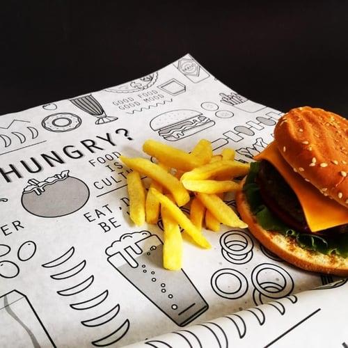 Custom Printed Wax Paper - White