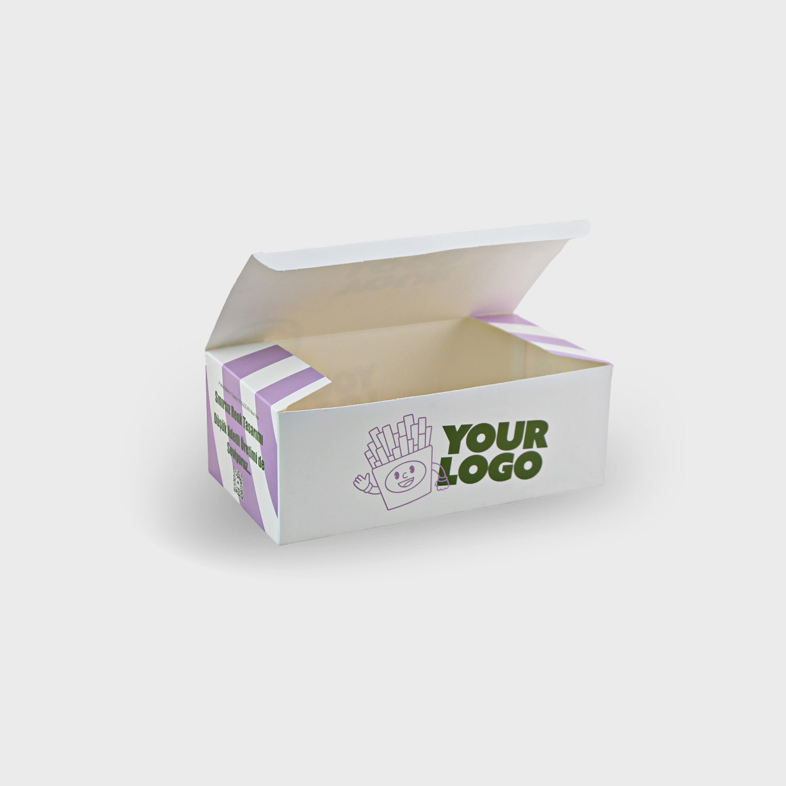 Custom Printed Food Boxes - Lock Bottom - Foldable - White