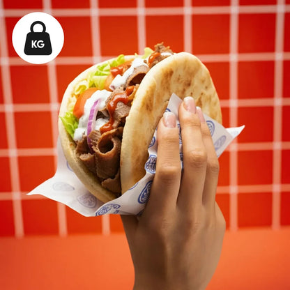 Wholesale Printed Doner Bag by Kg - White