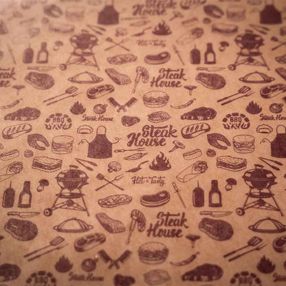 Custom Printed Wax Paper - Brown
