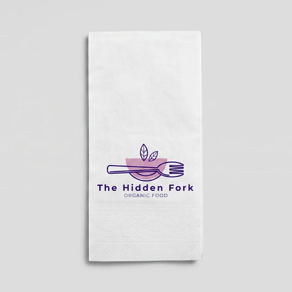25 x 25 cm Napkin - 2 Layer - White