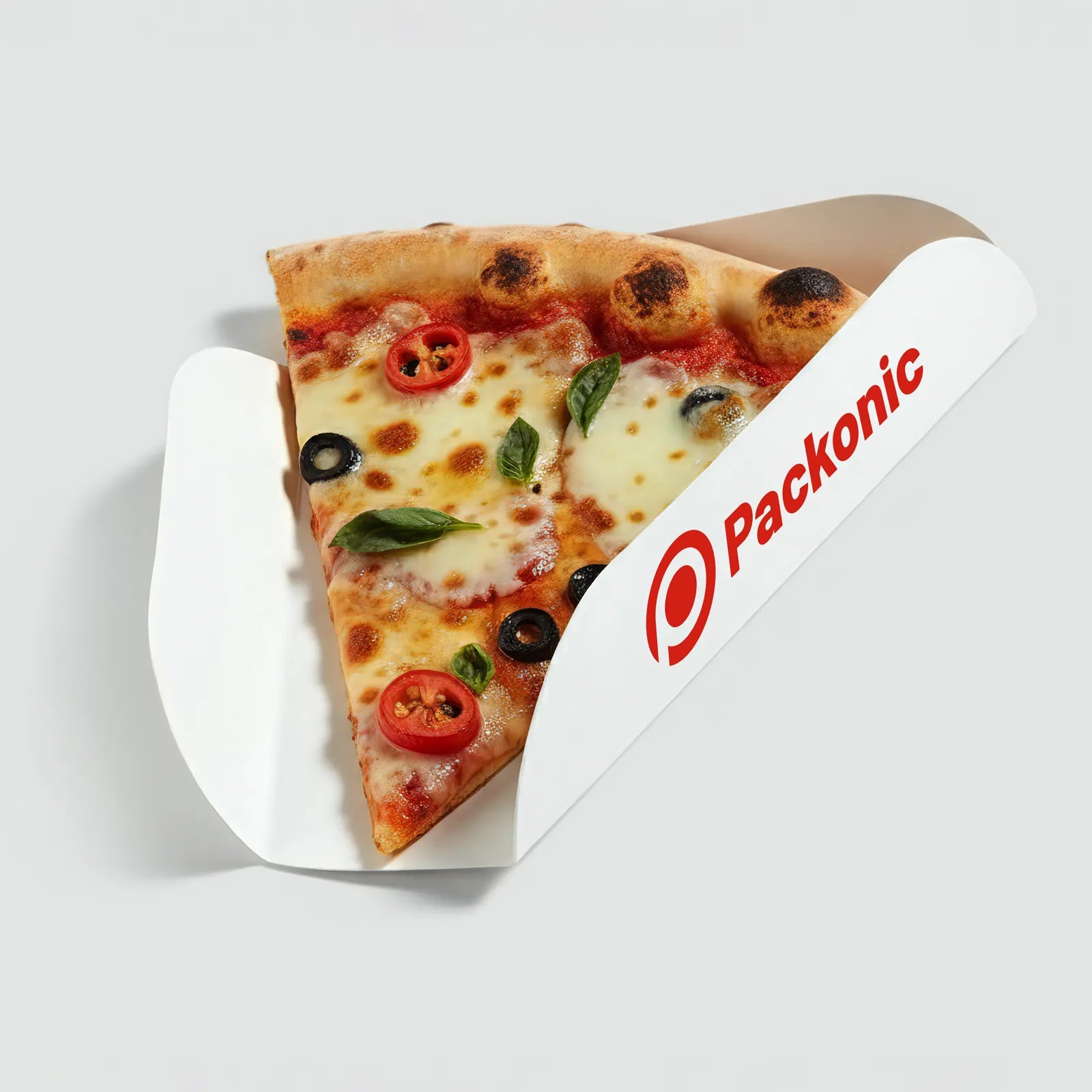 Custom Printed  Pizza Slice Tray - White