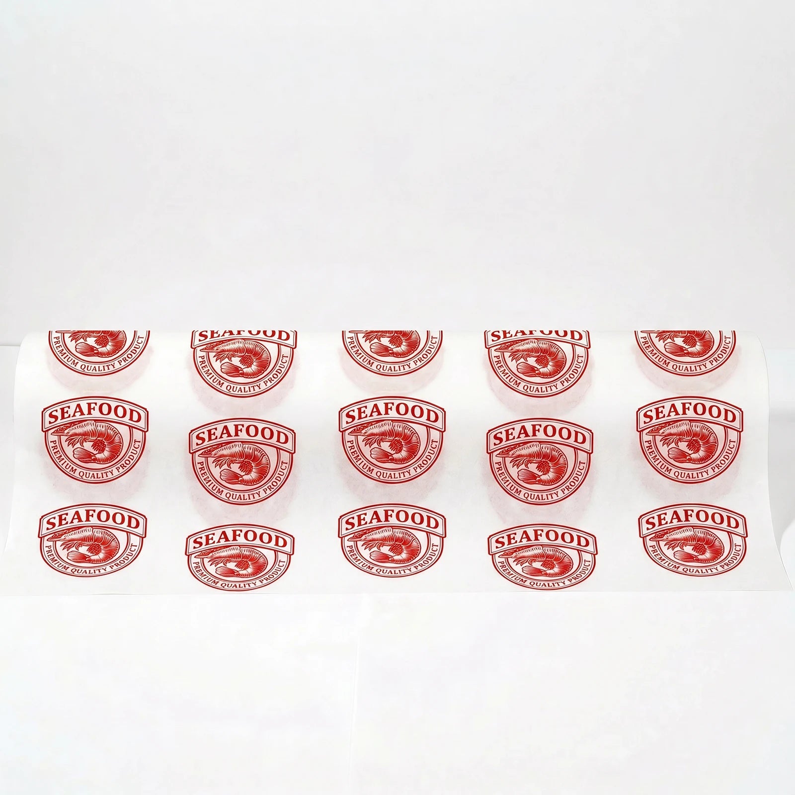 Printed Roll Greaseproof Paper - White - 1 Colour Custom Printing