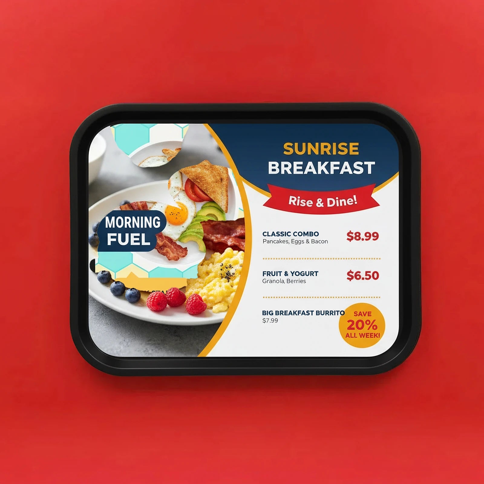 Rounded Edge Tray Liner - 80 gsm - Offset Paper