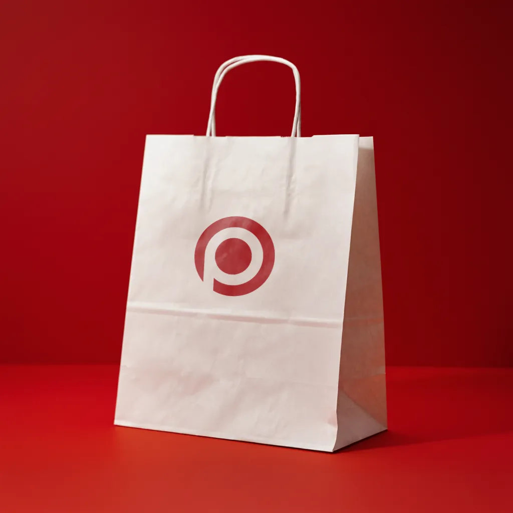 Wholesale Twisted Handle Paper Bag - White